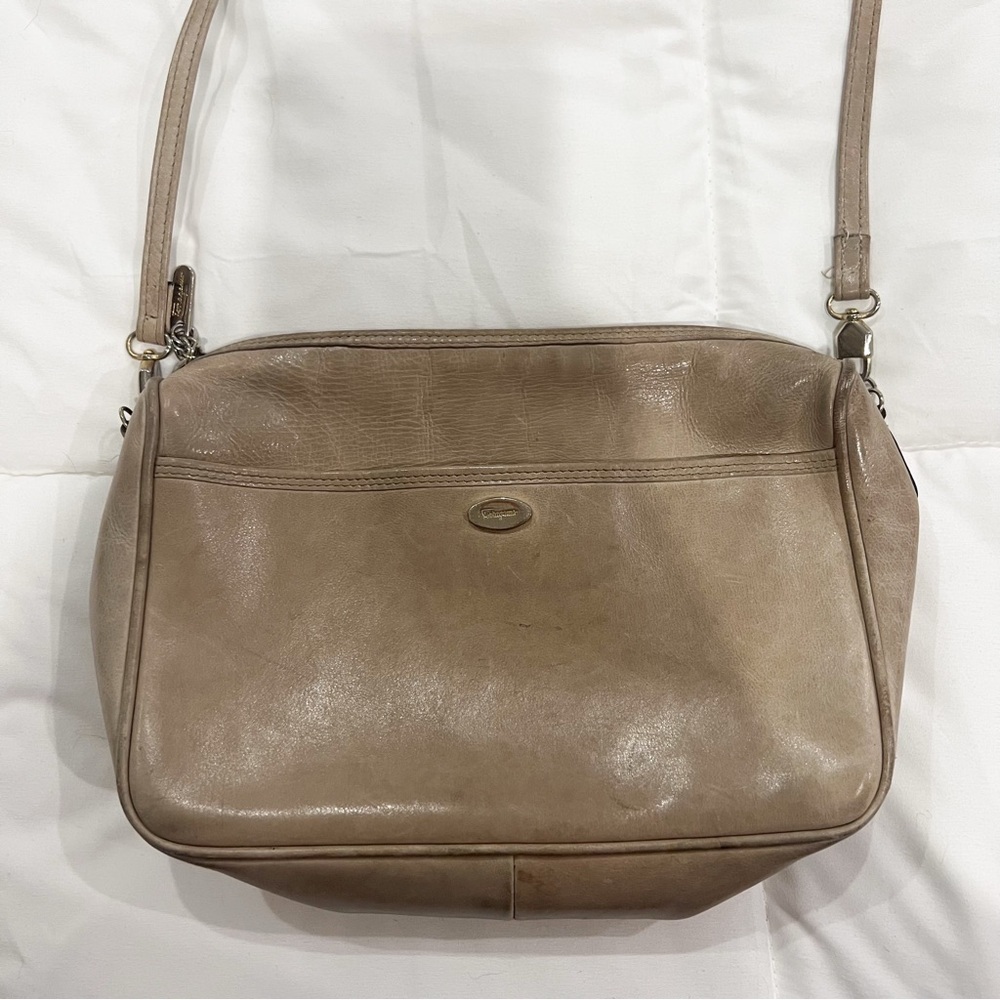 Salvatore Ferragamo Vintage Tan Leather Crossbody Bag